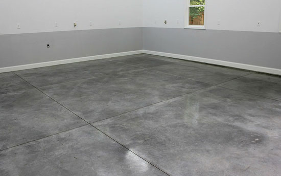 Sealed garage floor