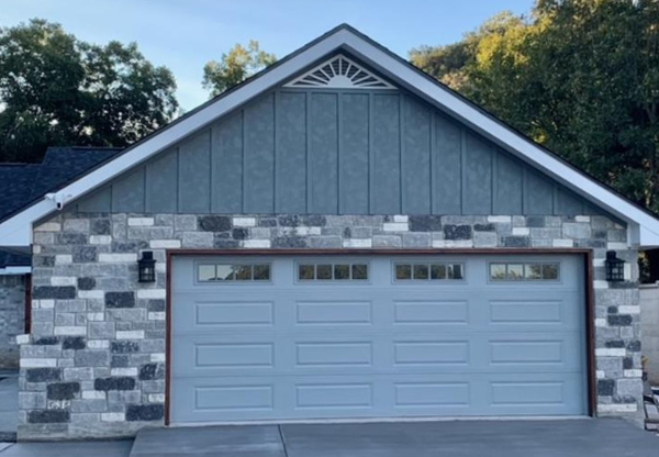 double wide long panel garage door