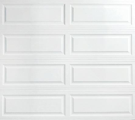 Raw diagram of a raised long panel garage door