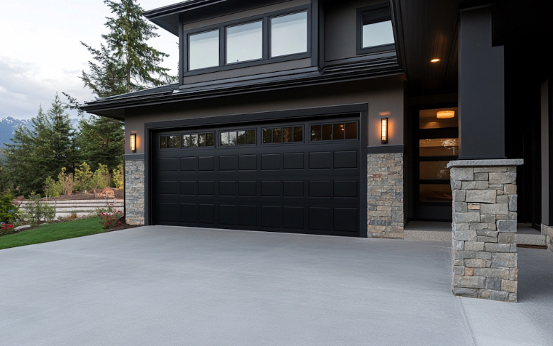 Previously dated garage door updated in black