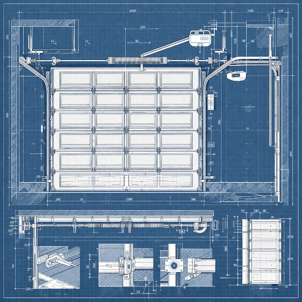 Garage door system overview blueprint