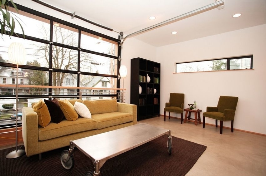 Former Garage Converted to Living Room