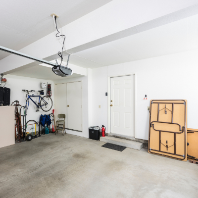 Interior door between garage and home