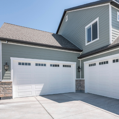 Side garage door and window