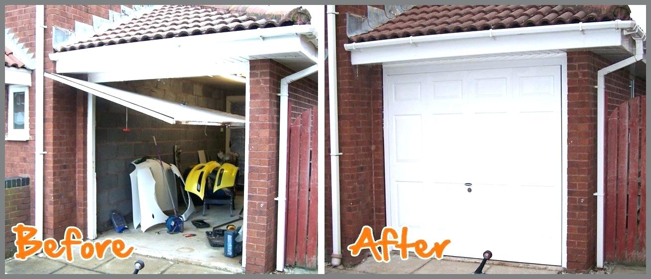 Before and After Garage Door Replacement