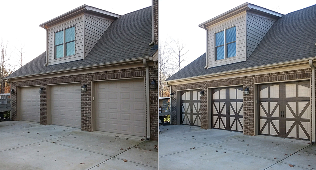 Before and After Garage Door Remodeling