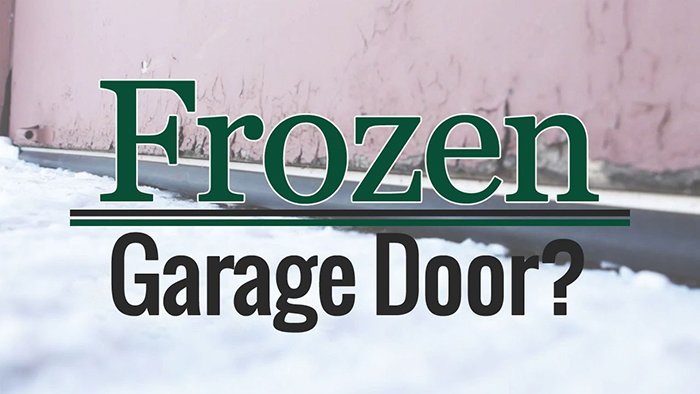 How to Unfreeze a Garage Door  