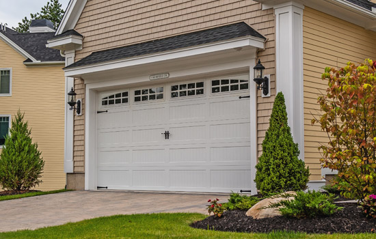 newly installed panel garage door