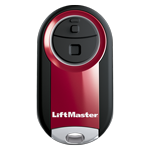 Liftmaster garage door opener keychain attachment in red and black